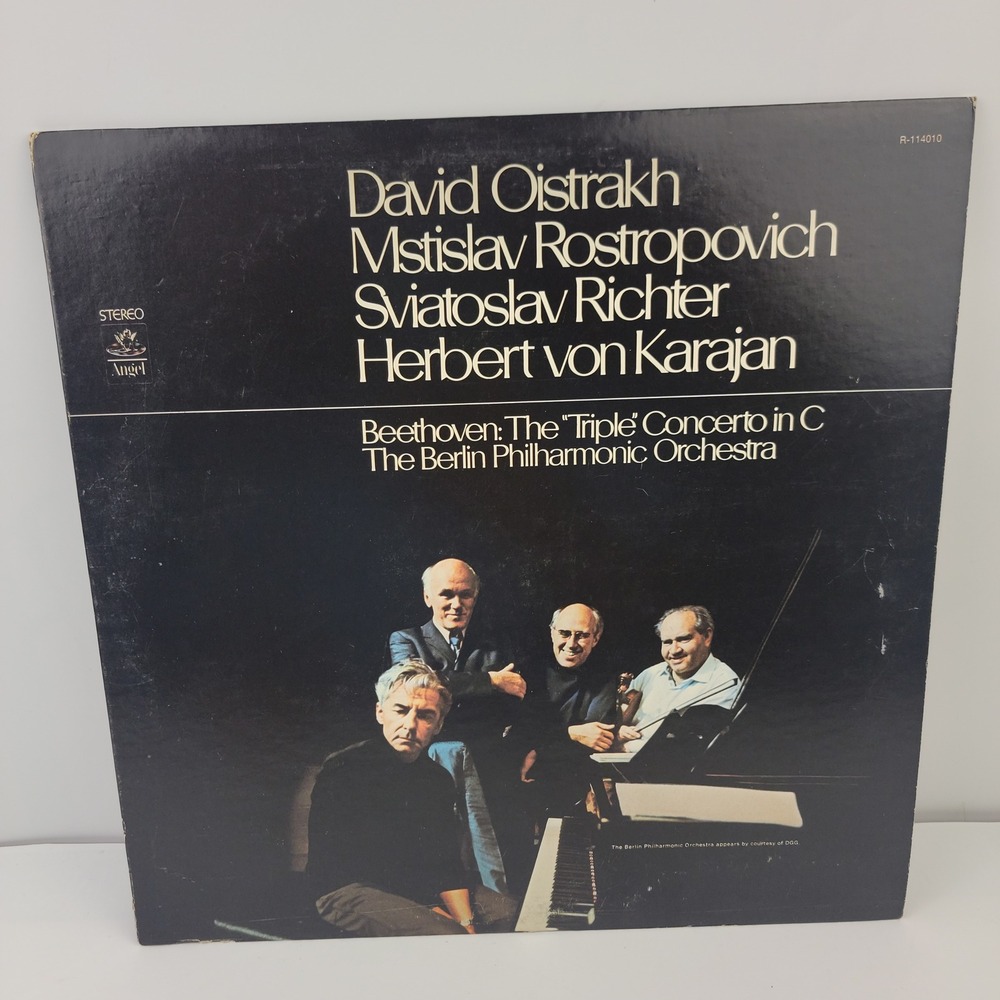 Beethoven Triple Concerto Vinyl LP Oistrakh Rostropovich Richter Karajan 114010
